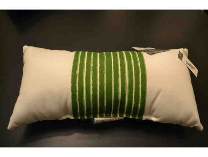 Green and White Pillow