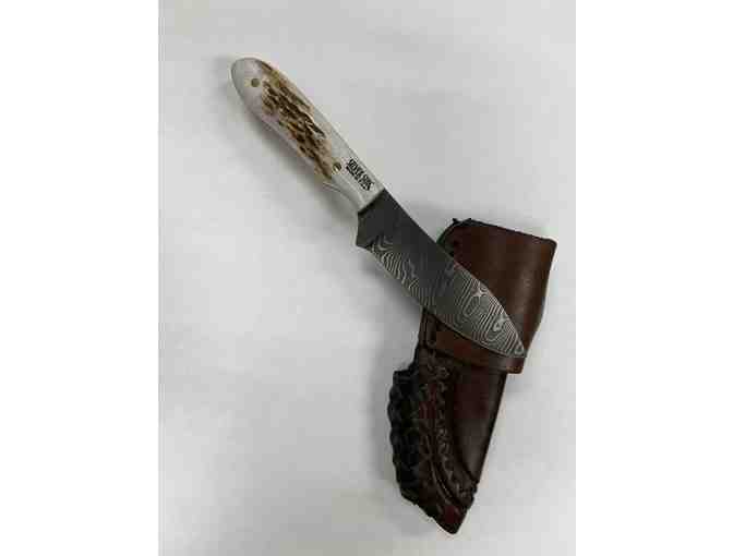 Handcrafted Damascus Series Stag Twist Knife