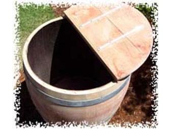 Wine Barrel Compost Barrel