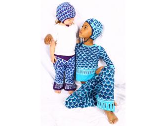 Handmade Cotton Stretch-Batik Gypsy Monkey Children's Outfit (Pants, Shirt and Hat)