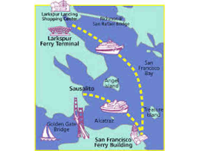 Round trip San Francisco Bay ferry tickets for 4 people