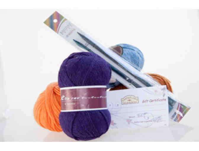 Yarnitudes Knitter's Package: Yarn, Knitting Needles, and Gift Certificate