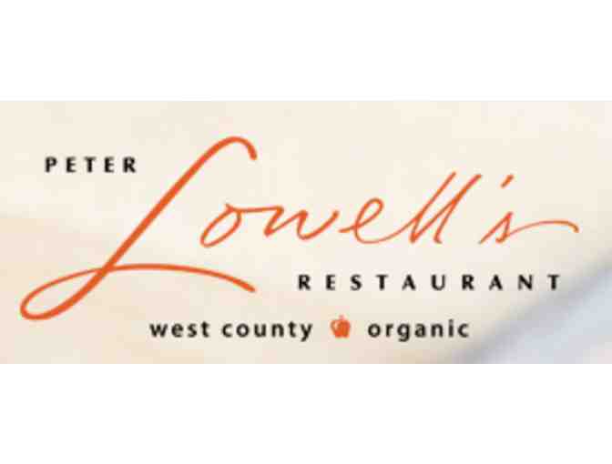 $100 Gift Certificate to Peter Lowell 's Restaurant