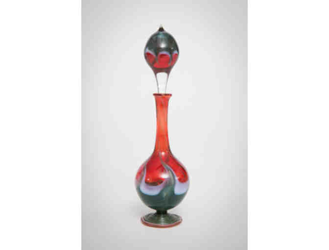 Handblown Perfume Bottle (Ruby Red color) by local artist Christopher Doner