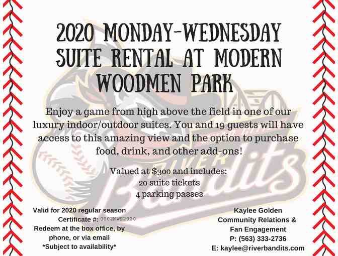2020 Monday-Wednesday Suite Rental at Modern Woodmen Park - Photo 1