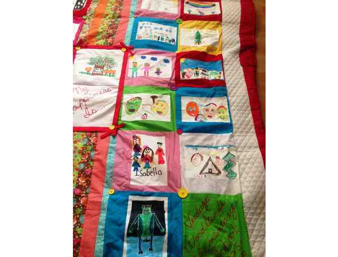 Mrs. Frink's 1st Grade Class 'Happiness Is' Handmade Quilt Art Project