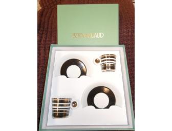 Set of 4 Bernardaud Espresso cups/w saucers - 24K gold