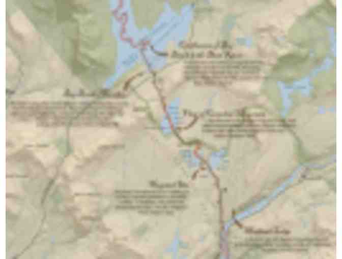 Map of Benedict Arnold's Wildernesss March Through the Northern Forest
