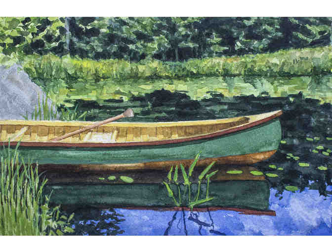 'Adirondack Canoe' Watercolor by Jeremy Harrison