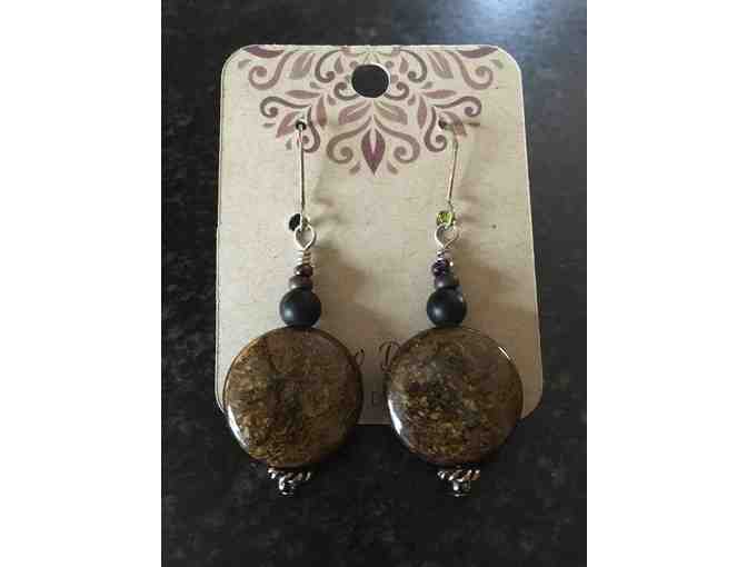 Indigo Designs Round Gemstone Earrings