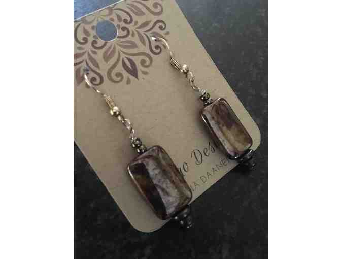 Indigo Designs Rectangle Gemstone Earrings