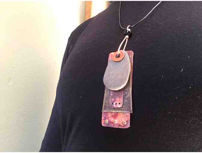 Indigo Designs Etched 'Dog Tag' Style Necklace