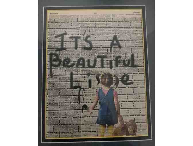 'A Beautiful Lie' Framed Mixed Media Piece