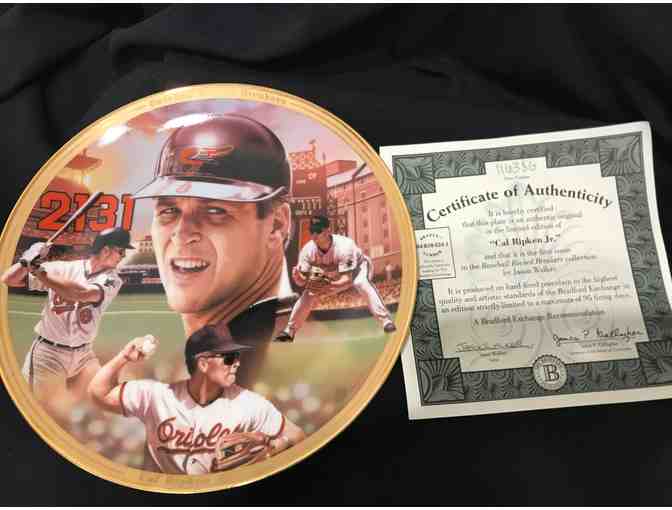 3 Commemorative Plates featuring Jackie Robinson and Cal Ripken, Jr.