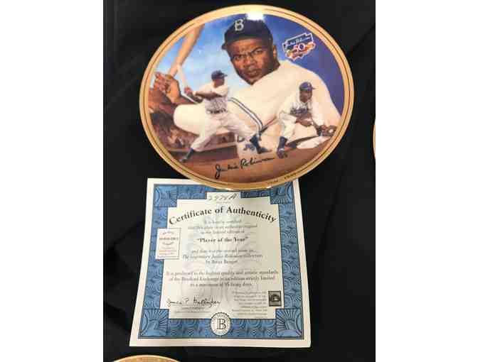 3 Commemorative Plates featuring Jackie Robinson and Cal Ripken, Jr.