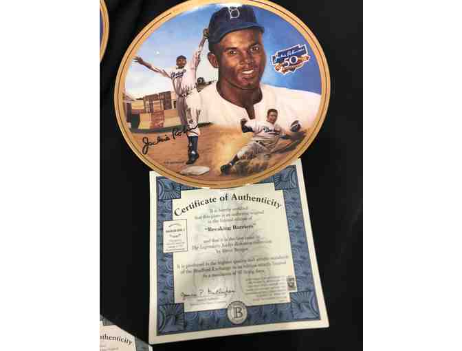 3 Commemorative Plates featuring Jackie Robinson and Cal Ripken, Jr.