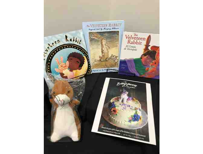 'The Velveteen Rabbit' Show Basket with Tickets, BonBonerie, Stuffed Bunny, Books