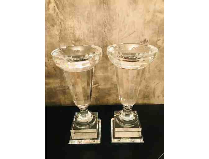 Crystal Candlestick Holders (2)