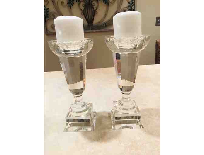 Crystal Candlestick Holders (2)