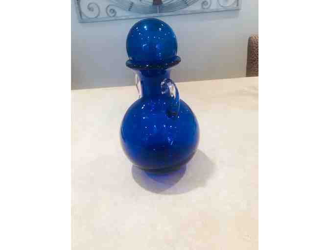 Cobalt Blue Blenko Vase