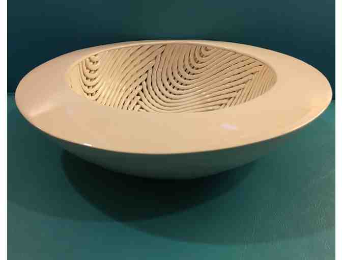 Unique White Porcelain Bowl by artist CRC