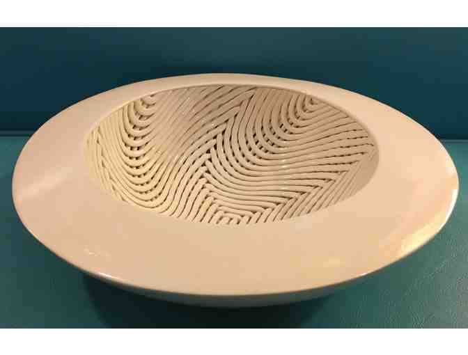 Unique White Porcelain Bowl by artist CRC