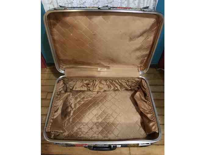 Vintage Plaid Skyway Suitcase