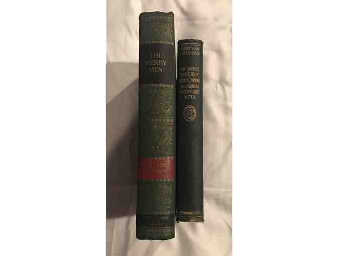 Pair of antique Robert Louis Stevenson books