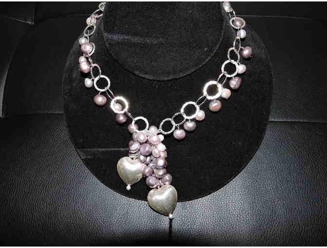Custom-Made Sterling Silver and Pearl Necklace by MARTI ROSENBURGH