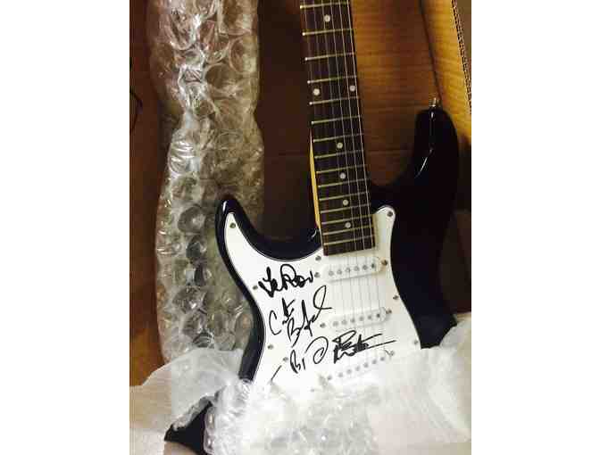 AC/DC Autograph Decal Custom Black Electric Guitar