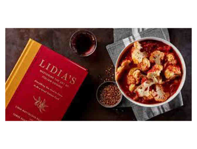 Signed Lidia Bastianich Cookbooks with Products from her Gourmet Line!
