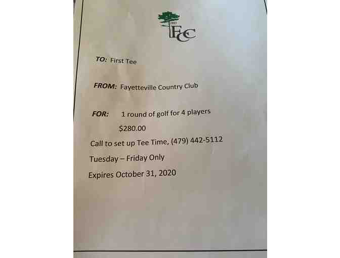 Fayetteville Country Club: Round of Golf for 4 People