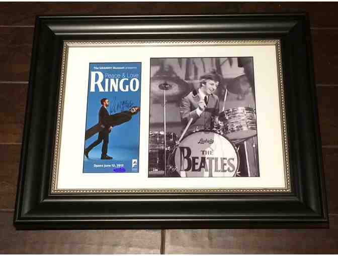Ringo Starr Beatles Autographed Display - Photo 1