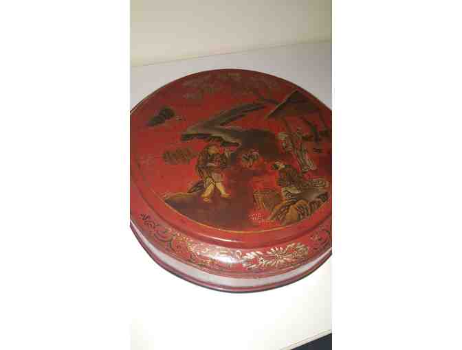 Vintage Chinese Lacquered Wedding Basket