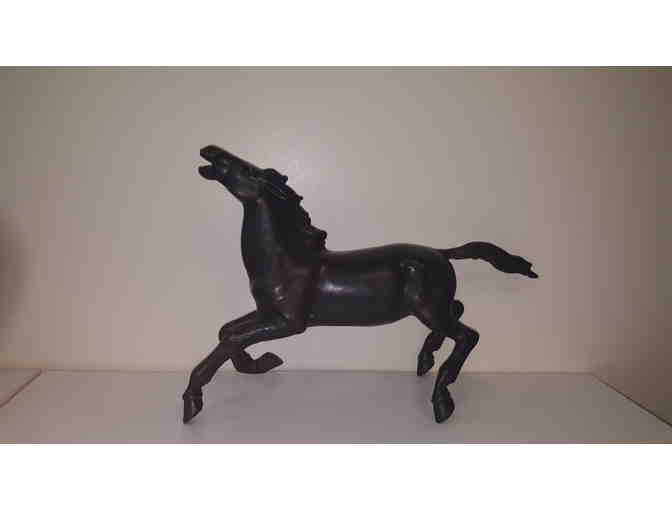 Handmade Bronze Rearing Horse, lost wax cast method