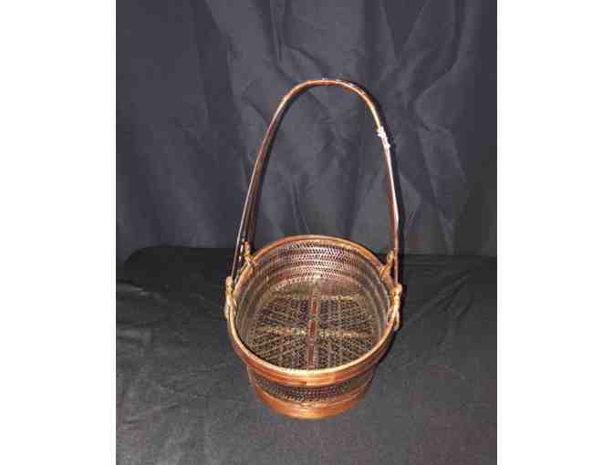 Rattan garden flower basket