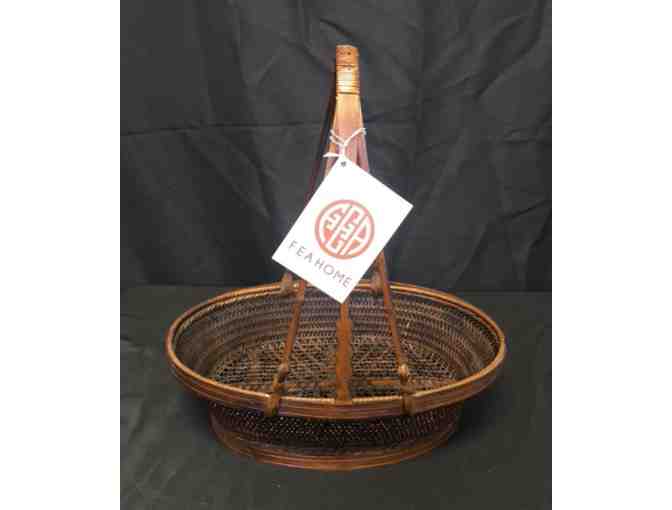 Rattan garden flower basket