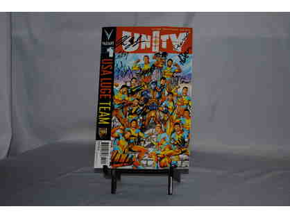 US Olympic Luge Team Autographs on Limited Edition Comic