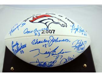 John Elway - includes signed football by members of Denver Broncos Ring of Fame