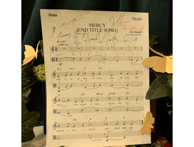 Signed Sheet Music From Noah Composed by Patti Smith as Performed by the Kronos Quartet