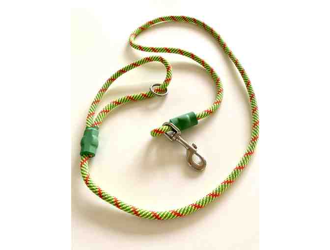 Recycled Climbing Rope Dog Leash - GREEN-RED - Photo 1