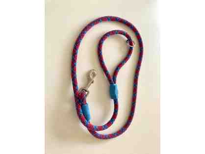 Recycled Climbing Rope Dog Leash - RED-BLUE