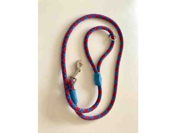Recycled Climbing Rope Dog Leash - RED-BLUE - Photo 1