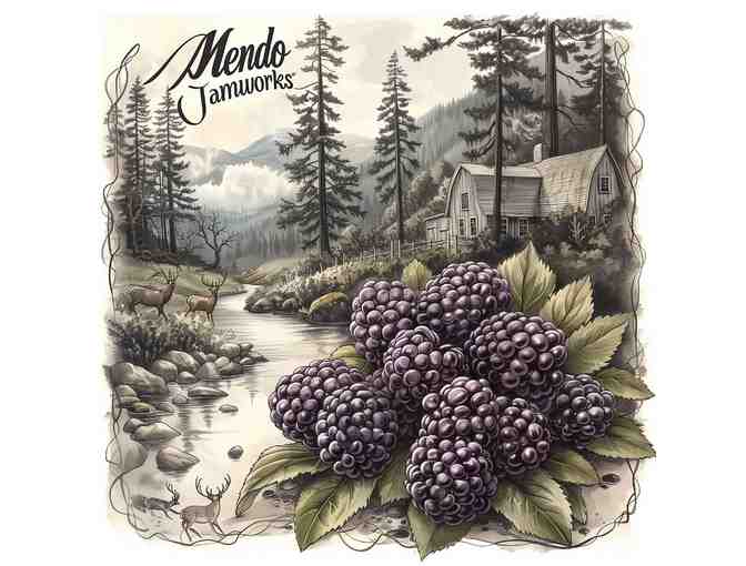 Mendo Jamworks Organic Blackberry Jam (4 Half-Pint Jars) - Photo 1