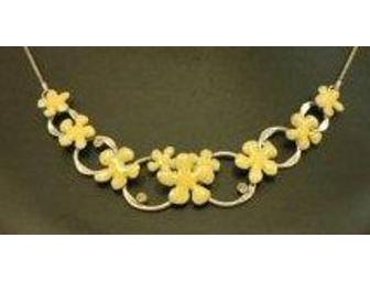 Silver & Yellow Flower Necklace