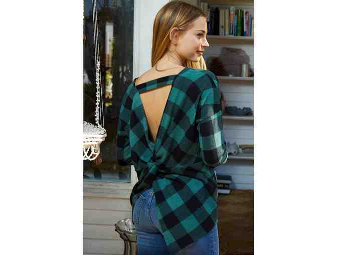 Green and Plaid Top - Size Medium