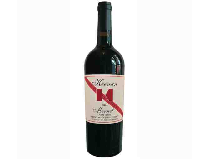 Keenan Winery 3 Bottles 2014 Merlot, 2014 Mernet, 2014 Cab Sauv in Custom Wood Box