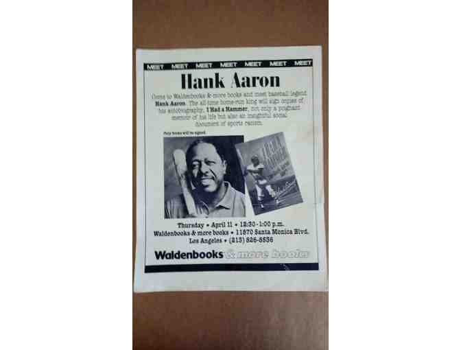 Hank Aaron Signed Book If I had a Hammer