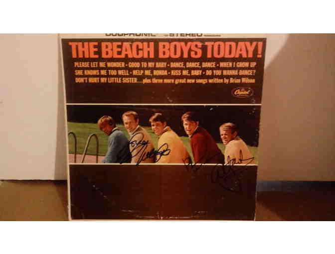 The Beach Boys Band Signed Record Album Brian Wilson Mike Love Al Jardine Autographed