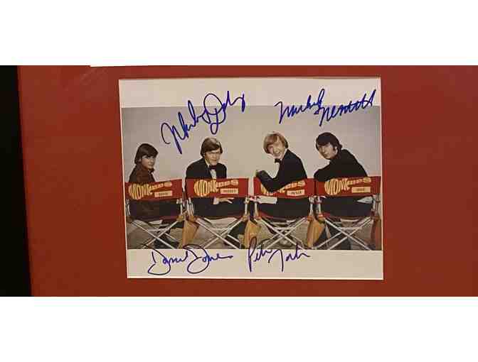 The Monkees Band Signed 8x10 Photo and Album Framed COA Davy Mickey Mike Peter